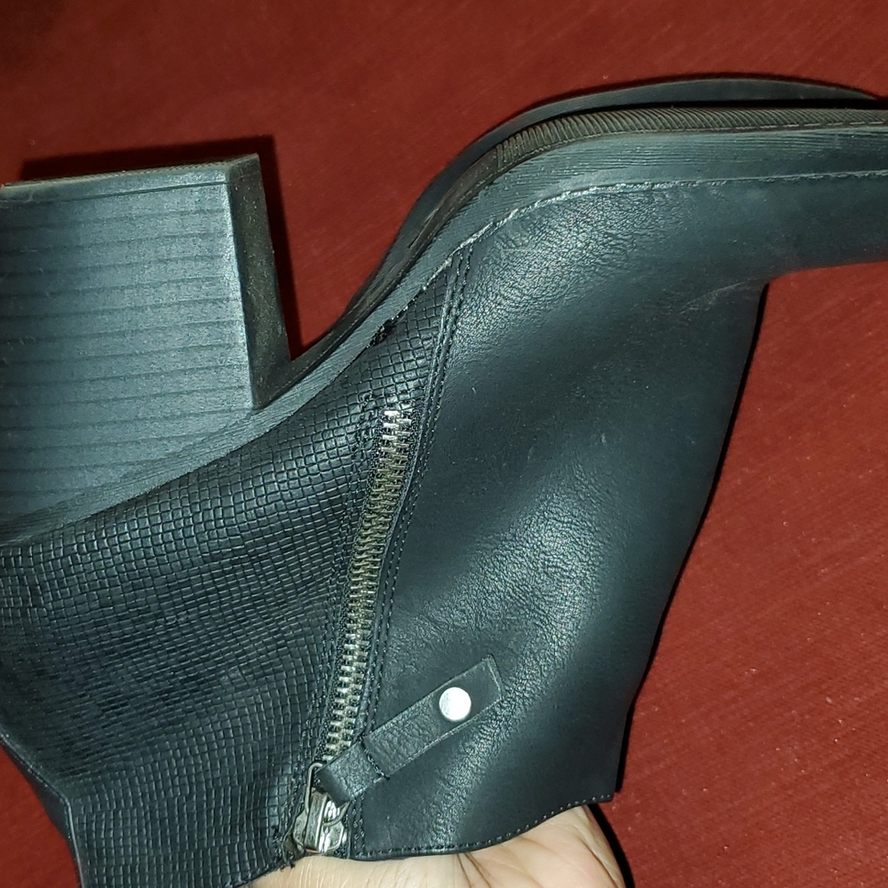 Universal Thread Leather Black Booties 10 - image 6